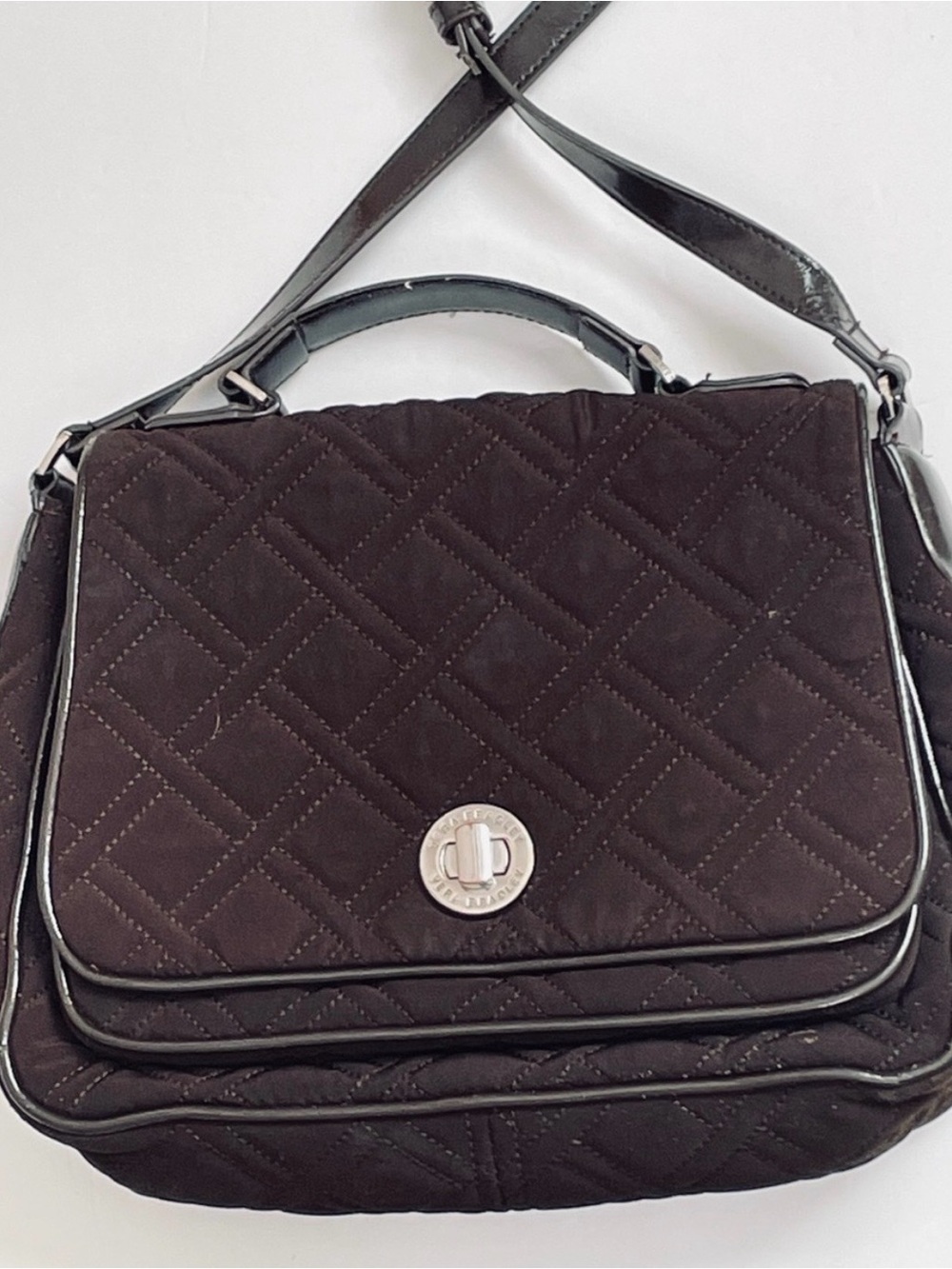 Vera Bradley Chocolate Brown Crossbody with Matching Wallet 11x9